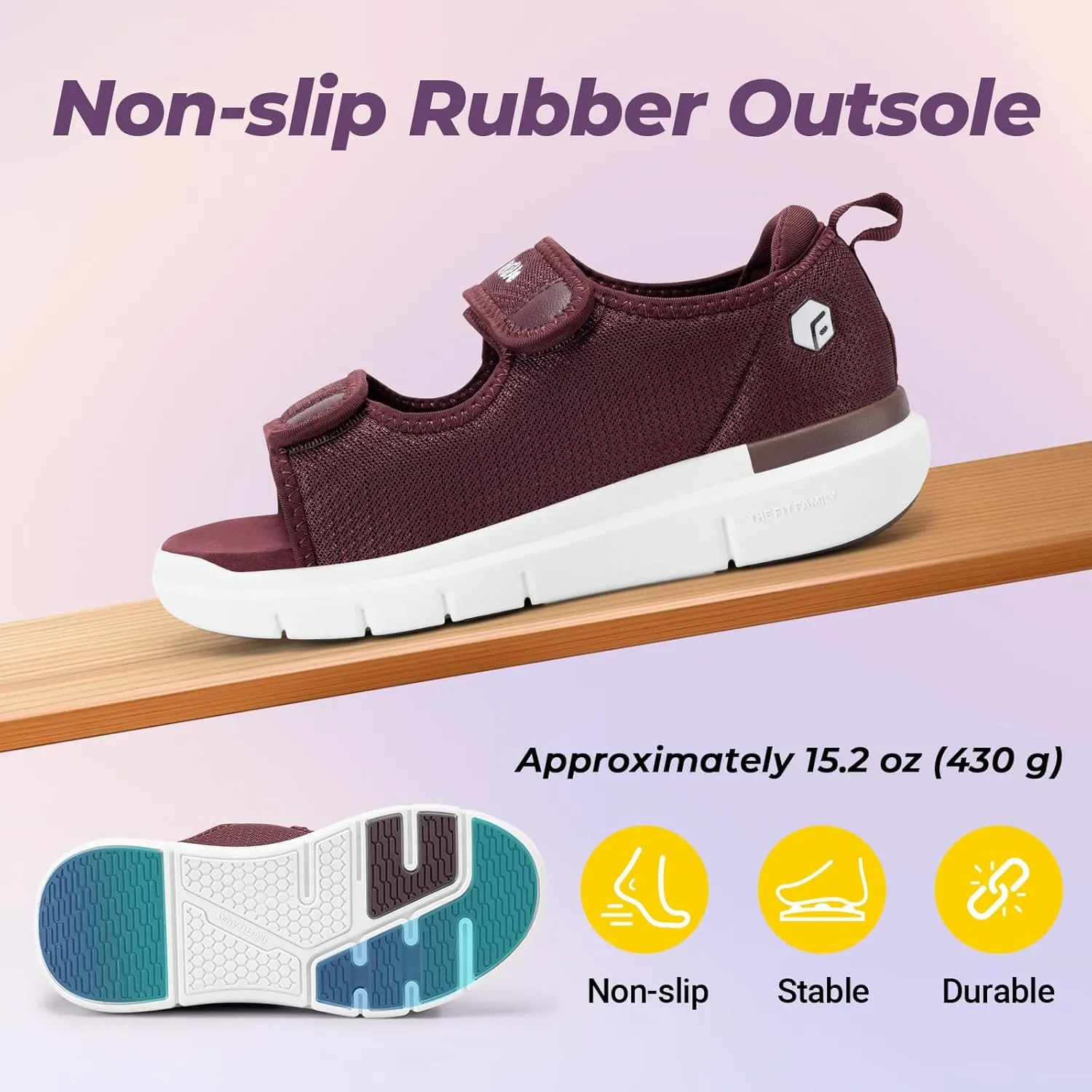 FitVille Diabetic Sandals for Women Wide Width with Arch Support, Adjustable Dual Straps Wide Sandals for Women