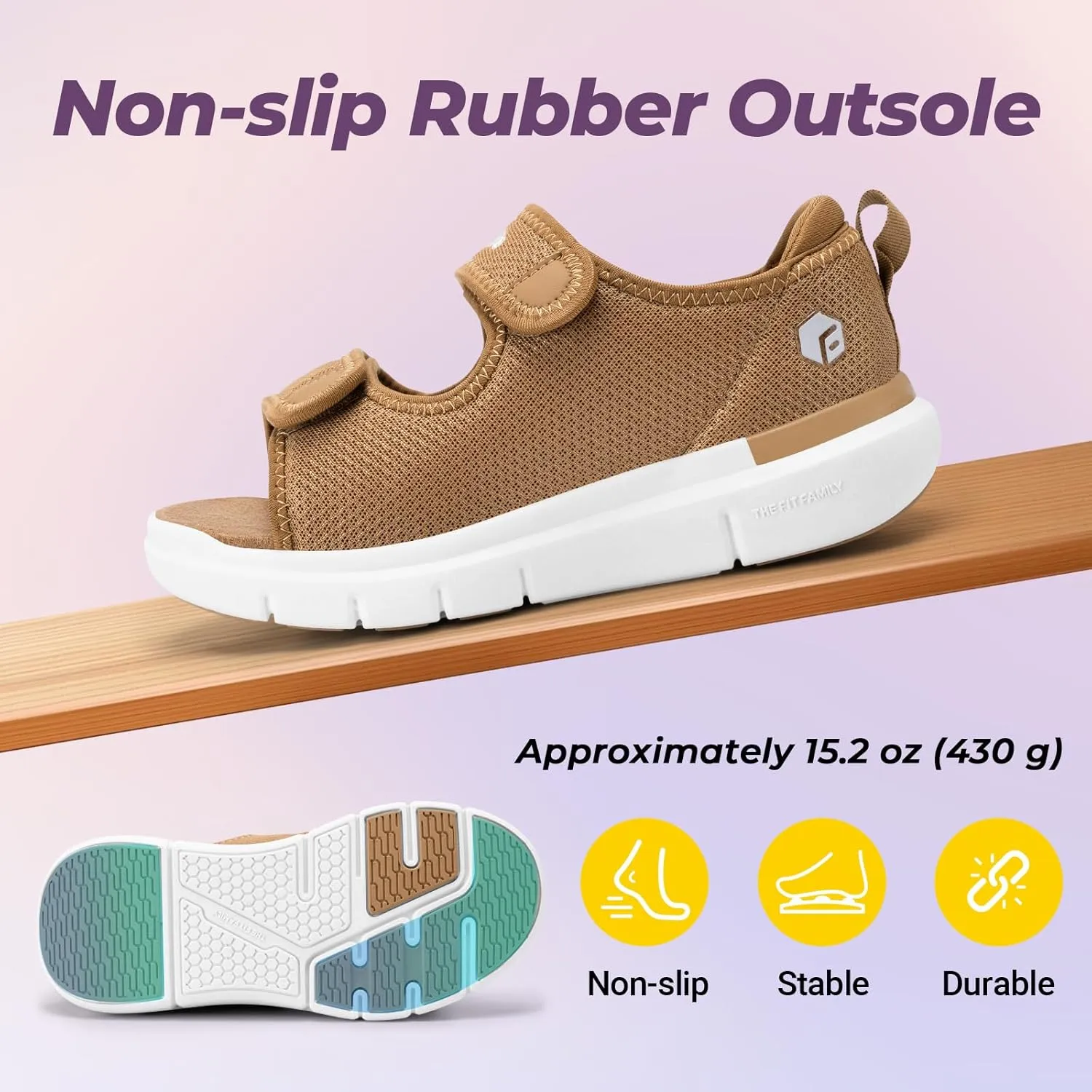 FitVille Diabetic Sandals for Women Wide Width with Arch Support, Adjustable Dual Straps Wide Sandals for Women
