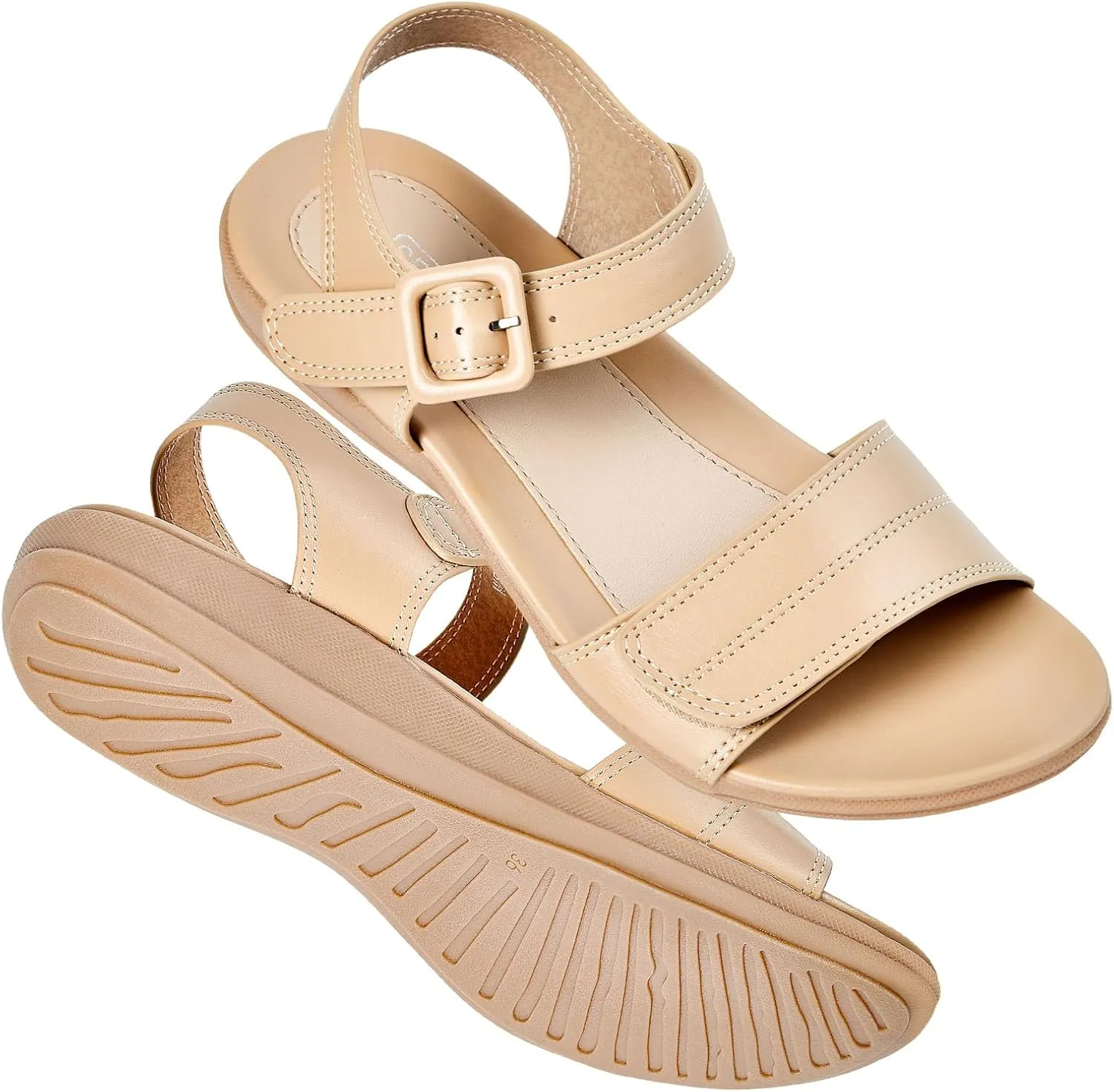 Flat Sandals for Women Dressy - Comfortable Walking Summer Womens Sandal