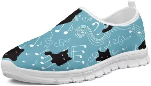 Forchrinse Fire Running Horse Womens Slip on Loafers Mens Lightweight Walking Shoes Soft Comfort Fashion Sneakers for Running Tennis Work Travel