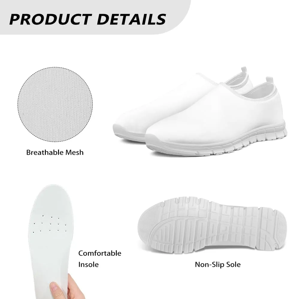 Forchrinse Fire Running Horse Womens Slip on Loafers Mens Lightweight Walking Shoes Soft Comfort Fashion Sneakers for Running Tennis Work Travel