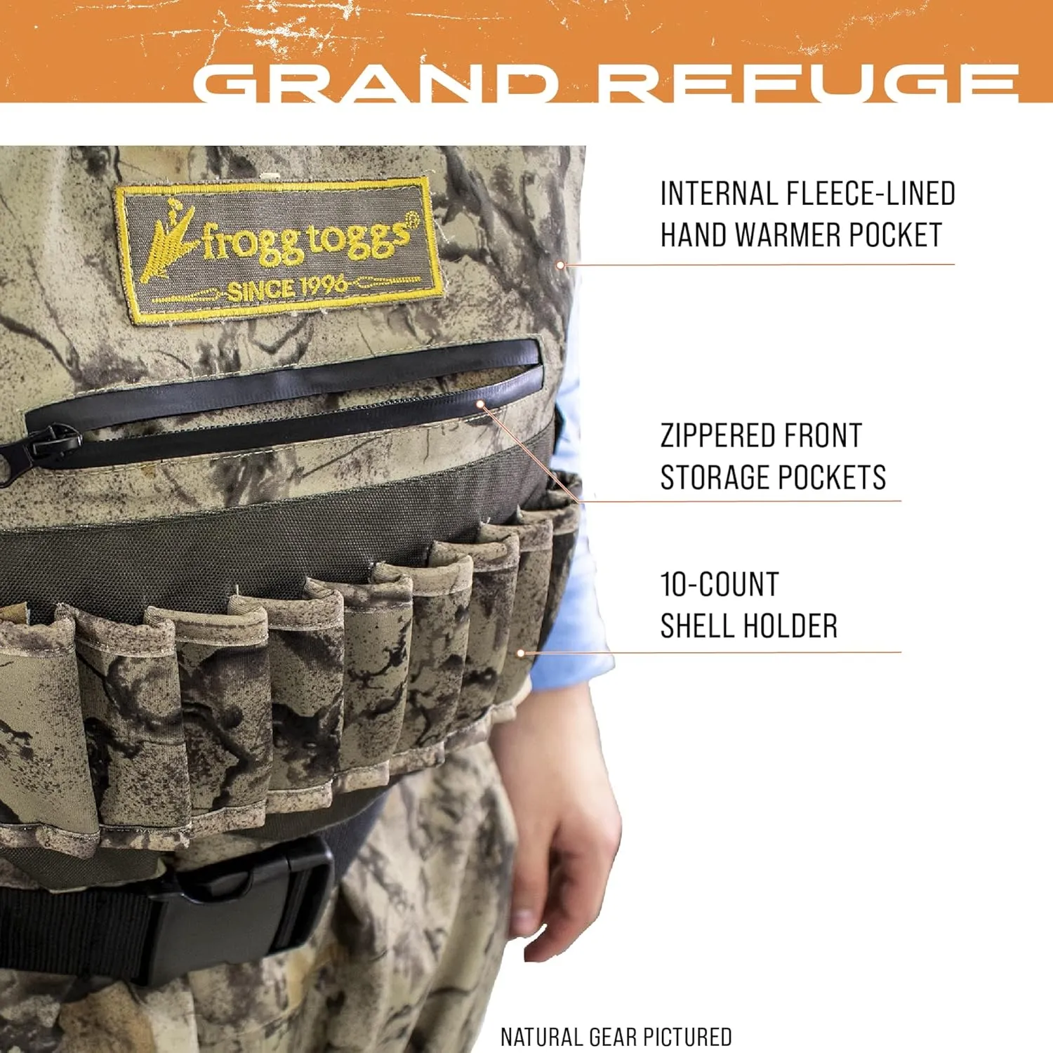 FROGG TOGGS Junior Grand Refuge 3.0 Bootfoot Waterproof Wader for Hunting with Removable Insulation Liner
