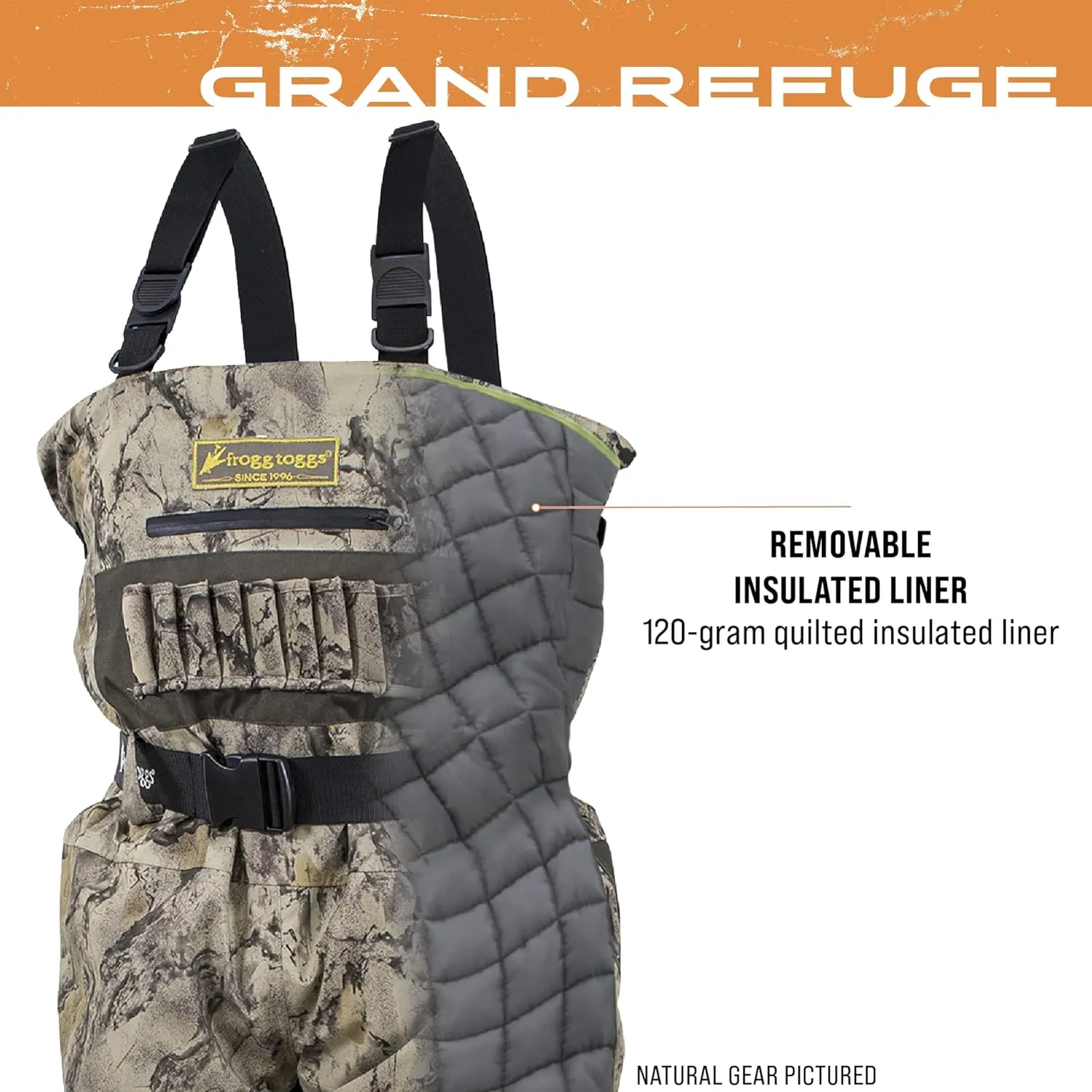 FROGG TOGGS Junior Grand Refuge 3.0 Bootfoot Waterproof Wader for Hunting with Removable Insulation Liner