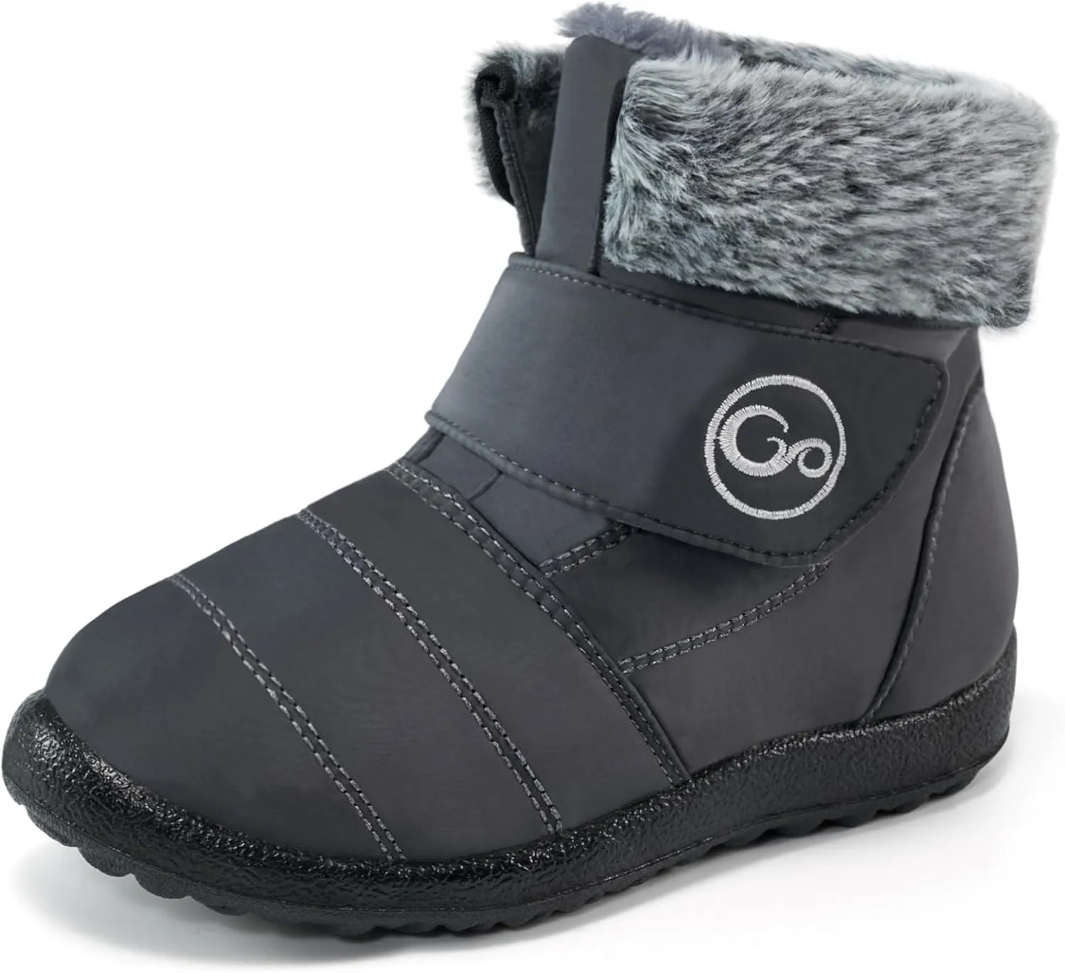 FUDYNMALC Girls Boys Winter Snow Boots - Comfortable Warm Toddler Winter Shoes Waterproof Lightweight Kids Ankle Booties Outdoor Walking