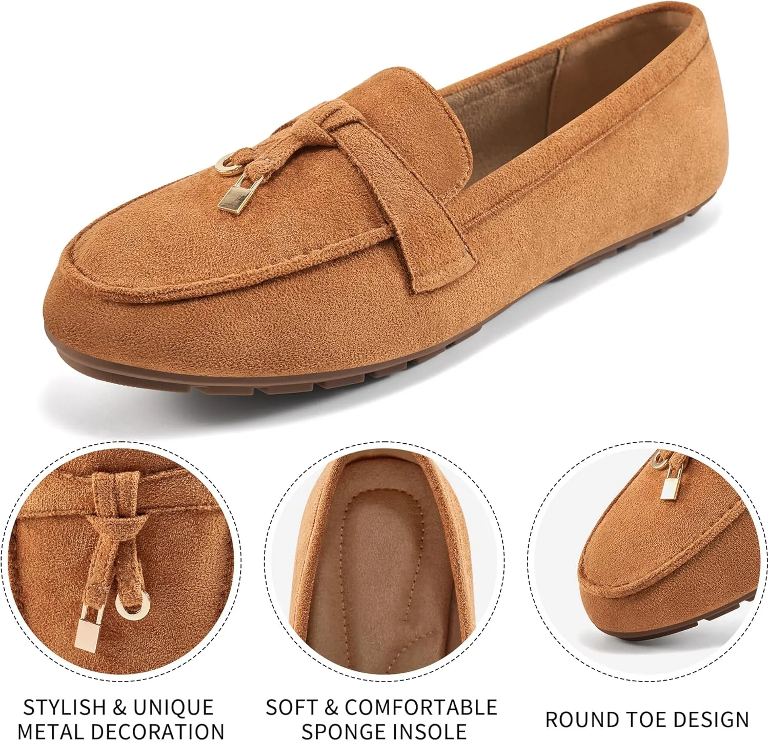 FUDYNMALC Loafers for Women Slip On Shoes: Casual Comfortable Penny Loafers Ladies Dressy Walking Flats for Business Work Office