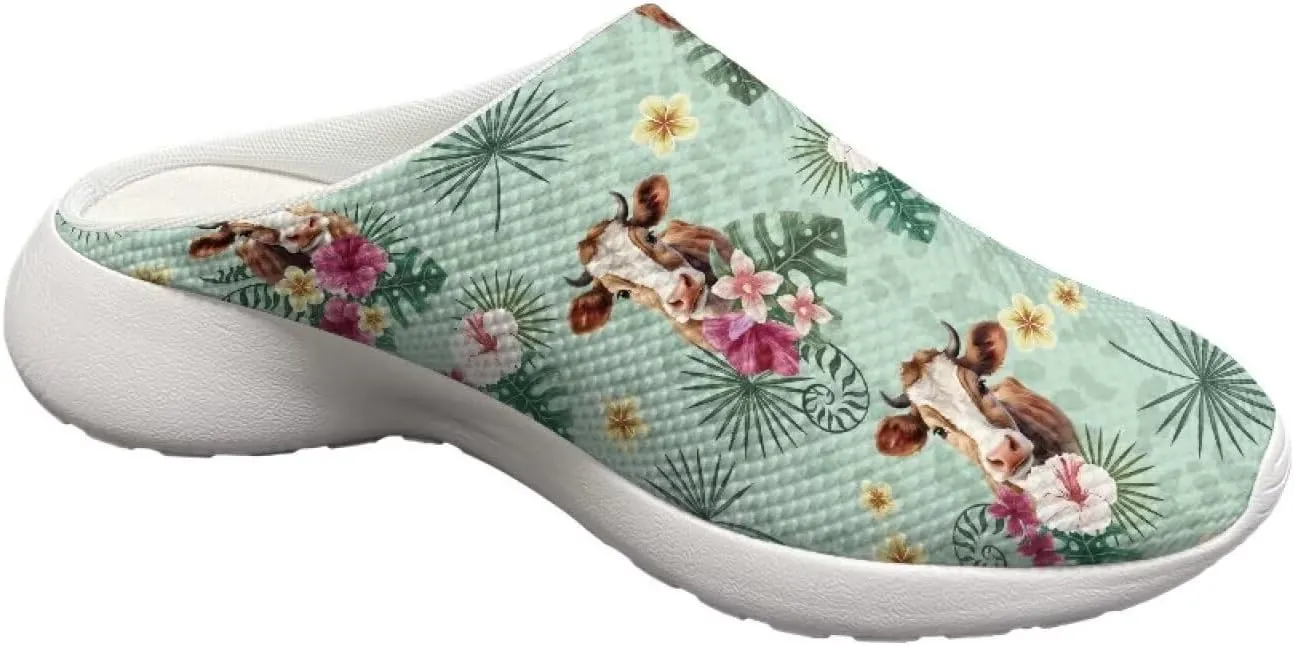 Garden Shoes Slip On for Womens Cute Garden Clogs Outdoor Garden Sandals Mesh Garden Loafers