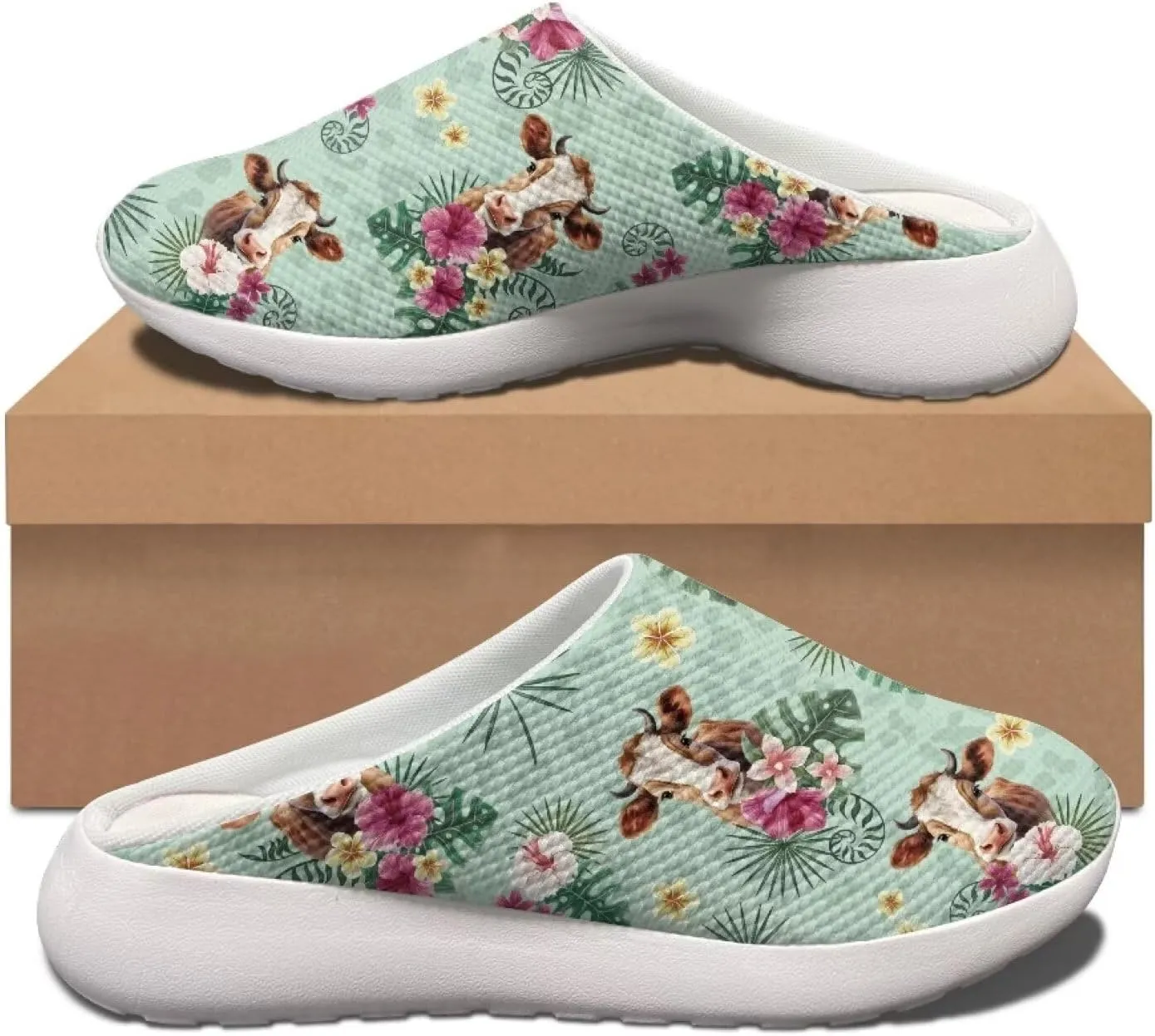 Garden Shoes Slip On for Womens Cute Garden Clogs Outdoor Garden Sandals Mesh Garden Loafers