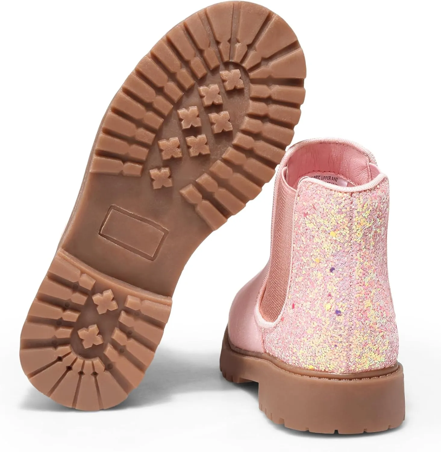 Girls Boots Kids Platform Ankle Boots Glitter Winter Boots For Teen Girls Toddler Boots Elastic Low Heel Girls Booties For Little Kids/Big Kids