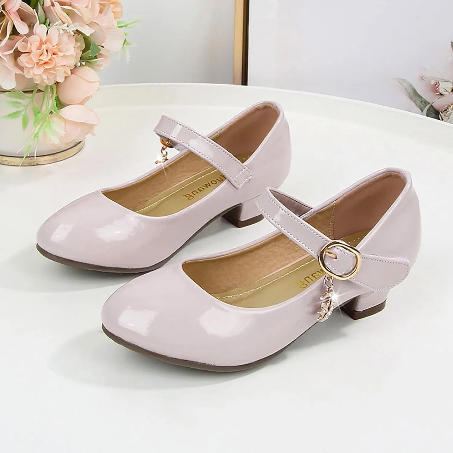Girls High Heels Sandals Toddler Baby Summer Casual Solid Color School Student Leather PU Children Toddler Casual Shoes