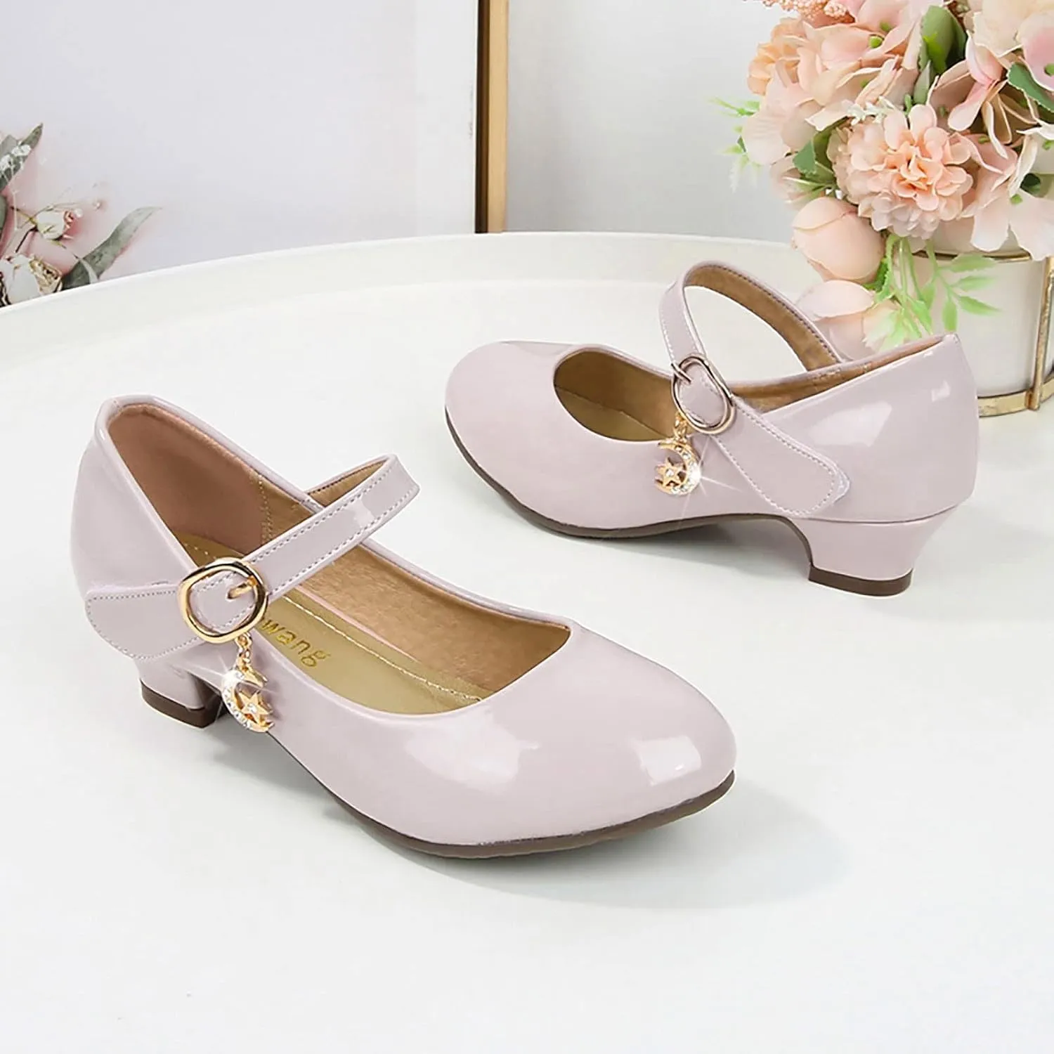 Girls High Heels Sandals Toddler Baby Summer Casual Solid Color School Student Leather PU Children Toddler Casual Shoes