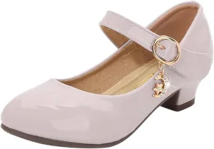 Girls High Heels Sandals Toddler Baby Summer Casual Solid Color School Student Leather PU Children Toddler Casual Shoes