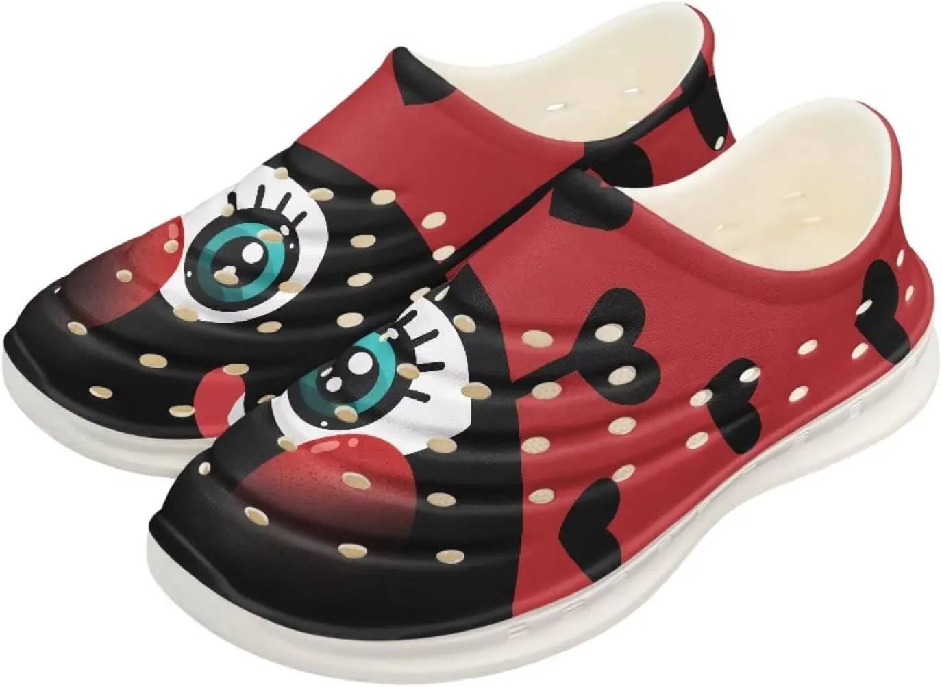 Girls Lightweight Sandals Kids Garden Clogs Cat Print Water Shoes for Girls Slip on Pool Swim Beach Sneakers