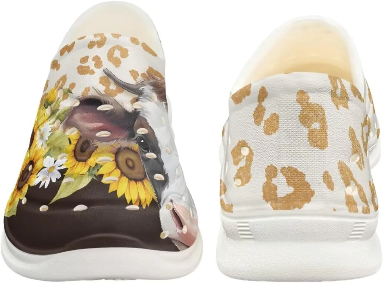 Girls Lightweight Sandals Kids Garden Clogs Cat Print Water Shoes for Girls Slip on Pool Swim Beach Sneakers