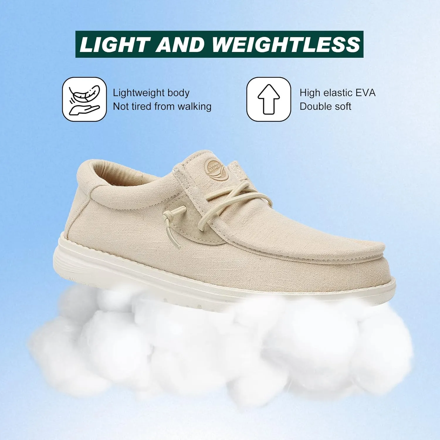 Grand Attack Walking Shoes for Women-Slip On Loafers,Linen Work Boat Shoes,Comfort&Lightweight,for Home Shopping,Dating,Driving,Traveling Shoes
