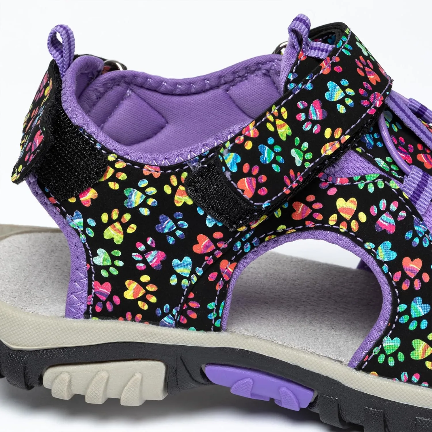 GreaterGood Walking Paws Sport Sandals Closed Toe Adjustable Straps Lightweight Flexible Durable Outdoor Shoes Gifts for Women