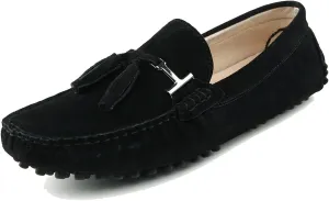 Hanfike Womens Casual Loafers Shoes Slip on Flats with Tassel Buckle Knot