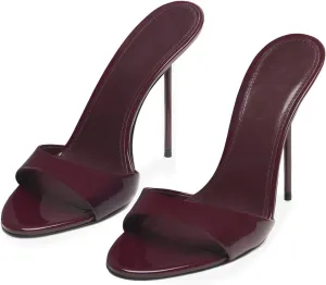 heelchic Women’s High Stilettos Heels Slip on Heeled Slides Sandals, Open Pointed Toe Mules for Women Sexy Dress Pumps Prom Dance Shoes