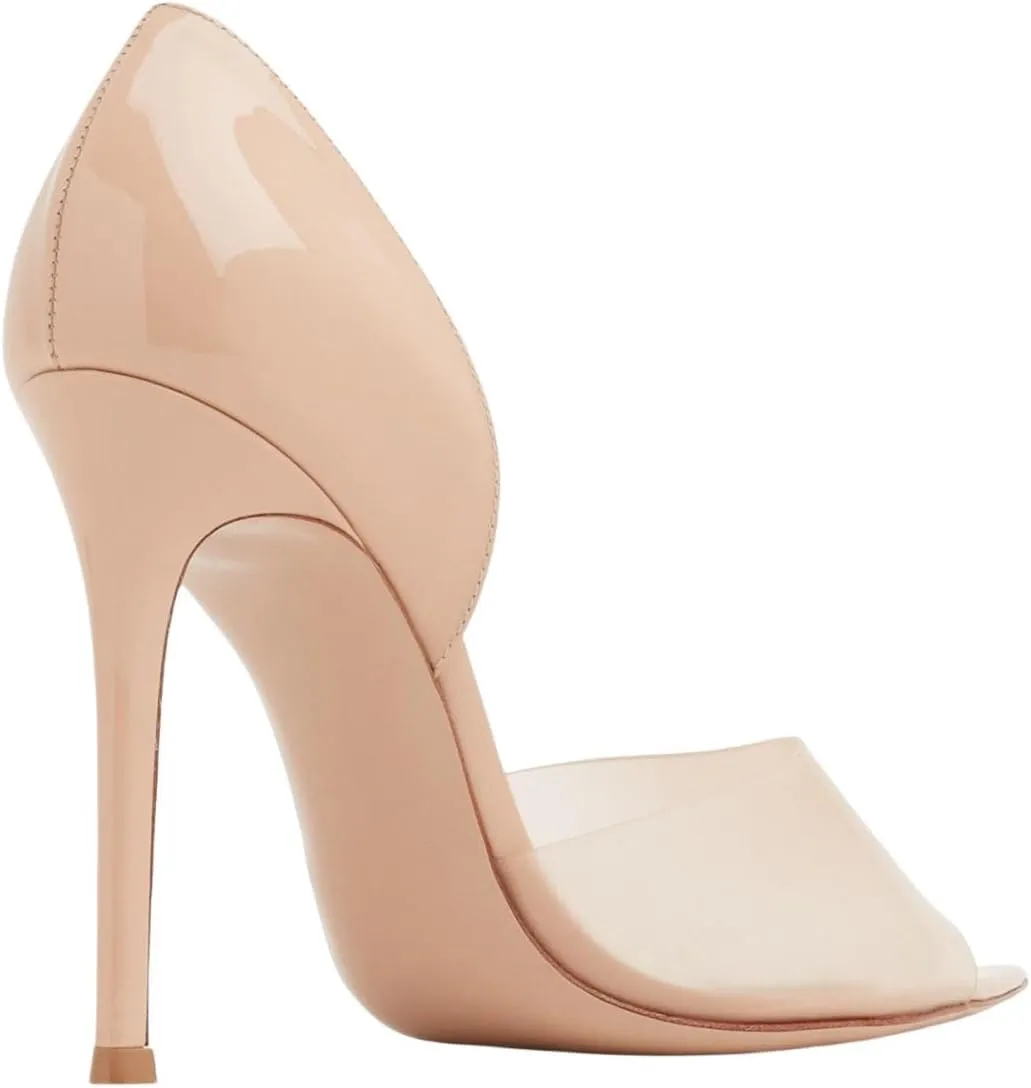 heelchic Women’s High Stilettos Heels Slip on Heeled Slides Sandals, Open Pointed Toe Mules for Women Sexy Dress Pumps Prom Dance Shoes