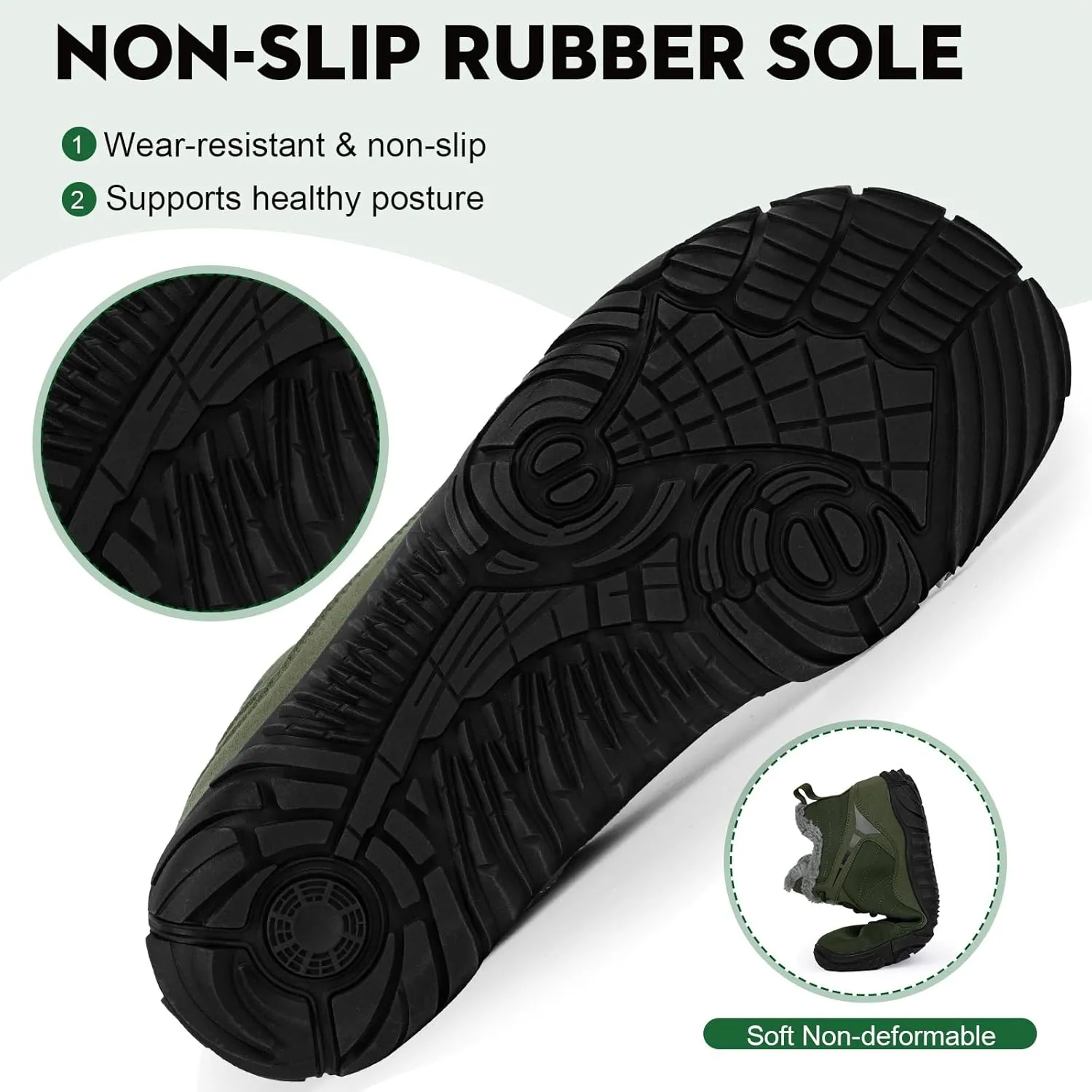 Hike Winter Footwear Barefoot Boots Mens Womens, Waterproof Winter Snow Boots, Warm Ankle Booties, Wide Toe Barefoot Hiking Boots, Non-Slip Zero Drop Sole Hike Shoes for Hiking Walking Outdoor