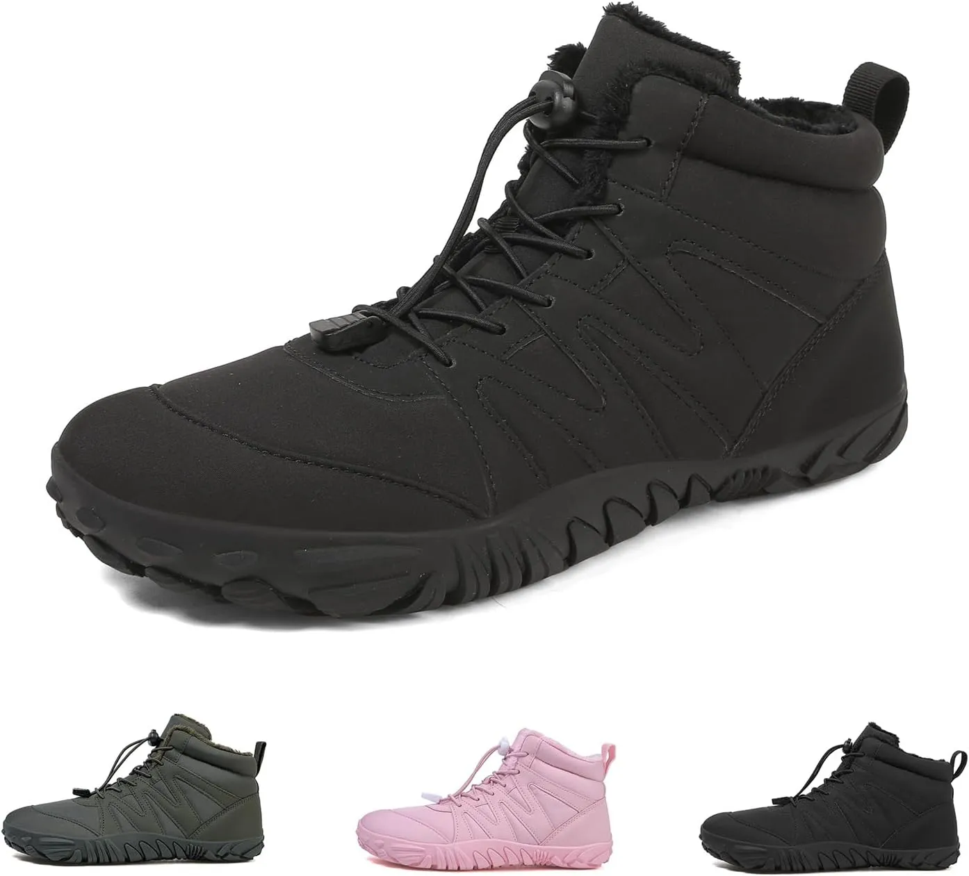 Hike Winter Footwear Barefoot Womens, Walking Hiking Winter Barefoot Shoes Women, Barefoot Shoes Men Women Waterproof Wide Toe Box Boots