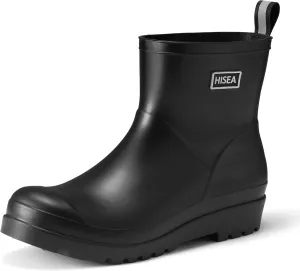 HISEA Women's Ankle Rubber Rain Boots Waterproof Short Chelsea Boots for Garden with Comfortable Insoles CHOOSE ONE SIZE UP