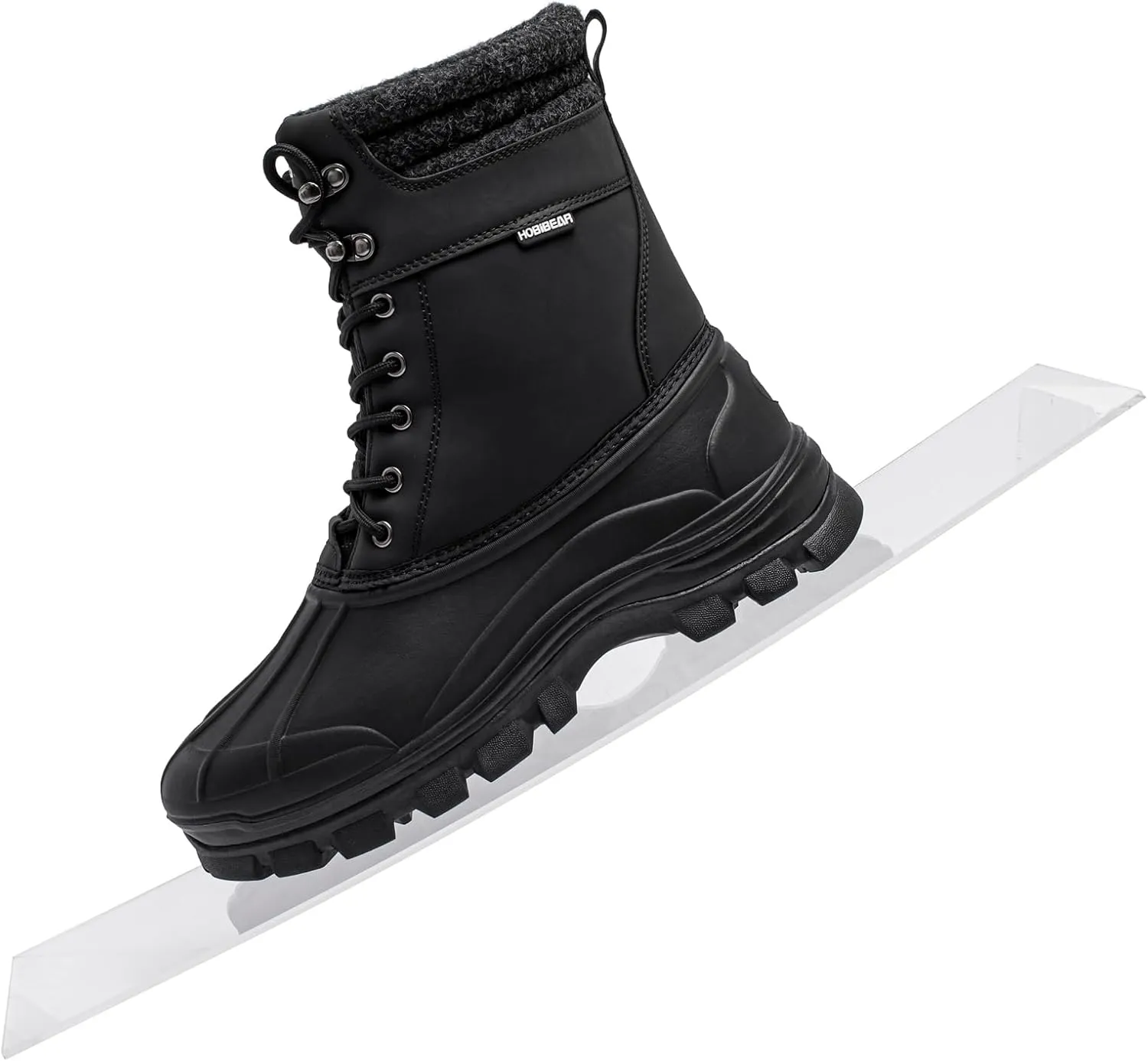HOBIBEAR Men's Snow Boots Insulated Waterproof Warm Fur Lined Hiking Winter Snow Boots for Outdoor
