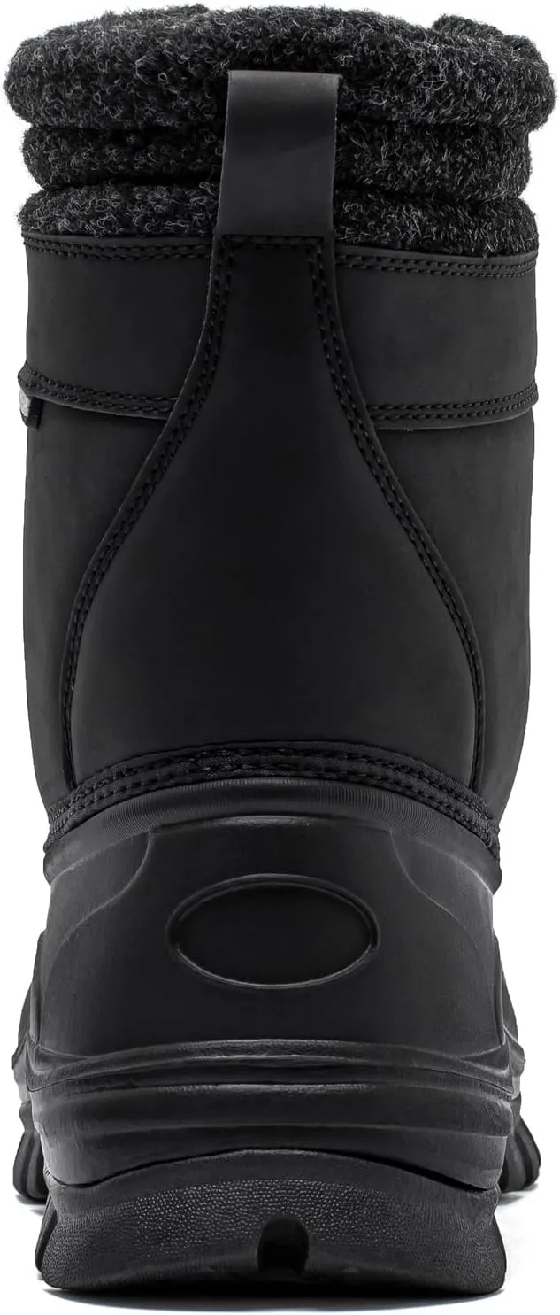 HOBIBEAR Men's Snow Boots Insulated Waterproof Warm Fur Lined Hiking Winter Snow Boots for Outdoor