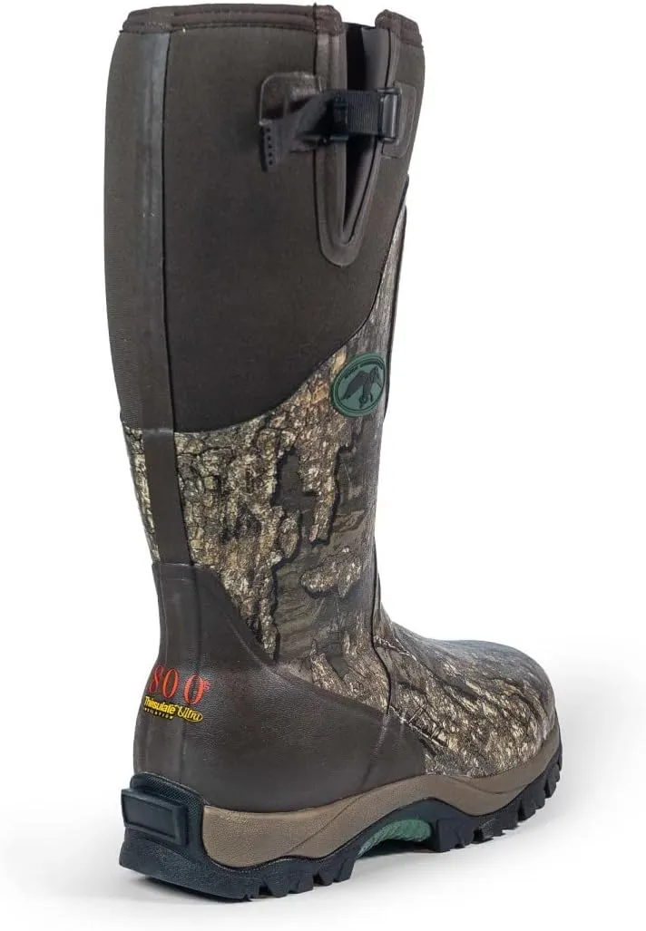 HOT SHOT Duck Commander x Huntsman Men’s Hunting Boot | Durable Insulated Rubber | Waterproof | Lightweight Camouflage Boots