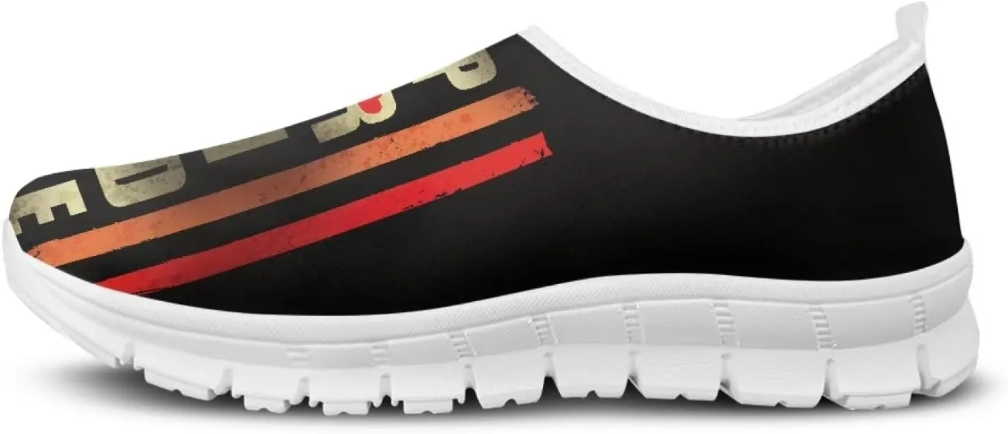 Howilath Flag Print Mens Slip on Shoes Casual Running Sneakers Anti-Skid Loafers with EVA Sole