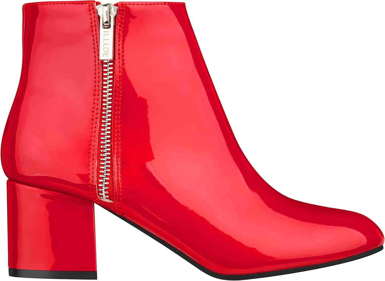 ILLUDE Women's Low Heel Ankle Boot - Casual Zip Up Bootie - Comfortable Everyday Round Toe Bootie - Chaya
