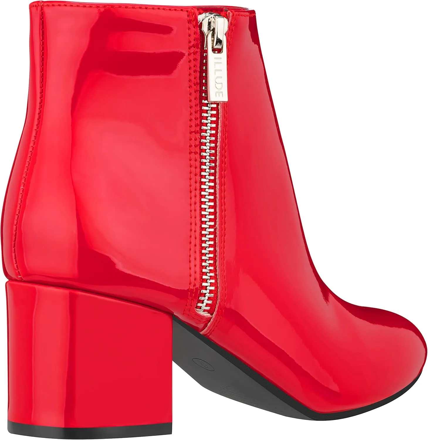 ILLUDE Women's Low Heel Ankle Boot - Casual Zip Up Bootie - Comfortable Everyday Round Toe Bootie - Chaya