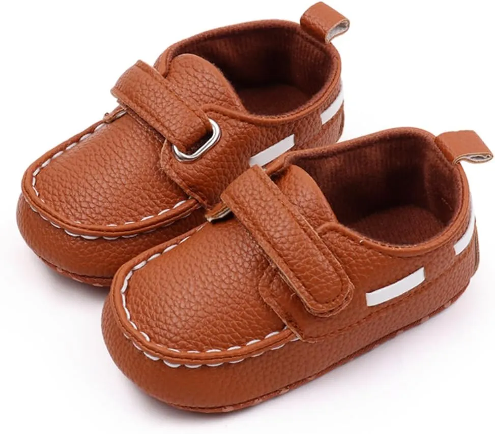 Infant Baby Boys Girls Leather Loafers Dress Shoes Newborn Oxford Flats Casual Moccasins Slip-On First Walking Boat Shoes