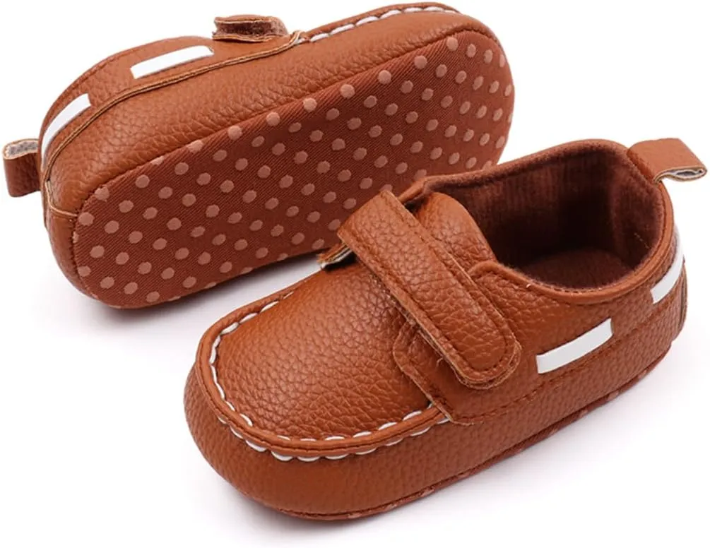 Infant Baby Boys Girls Leather Loafers Dress Shoes Newborn Oxford Flats Casual Moccasins Slip-On First Walking Boat Shoes