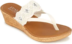 ITALIAN Shoemakers Womens Freely Wedges 7 White