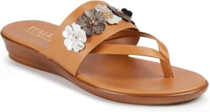 ITALIAN Shoemakers Womens Padals Sandals 7 Metallic m