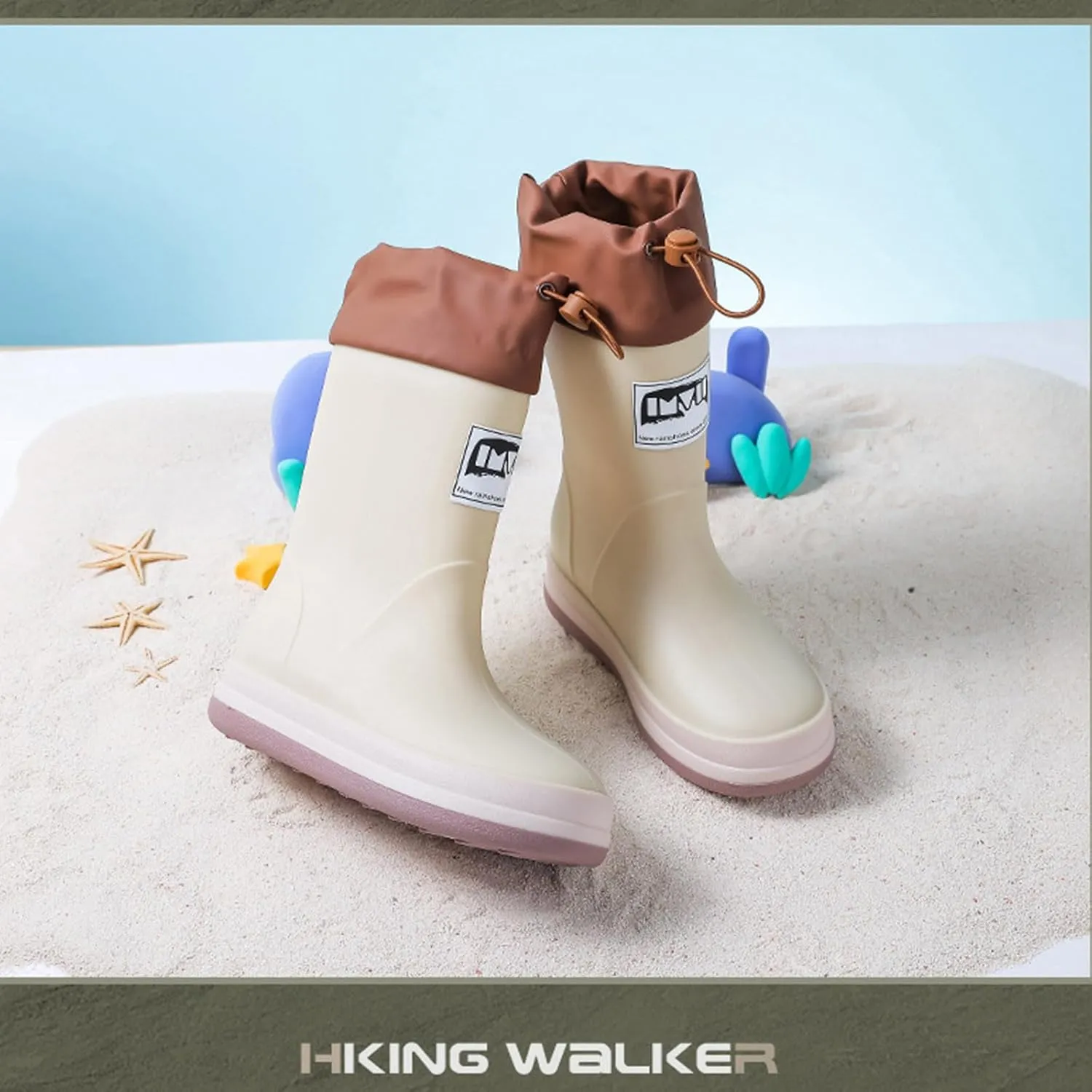 IWIHMIV Kids Rainboots Girls' Rain Boots Boys Rainboots Kids Rain Boots Toddler Rain Shoes Children Boots for Boys and Girls