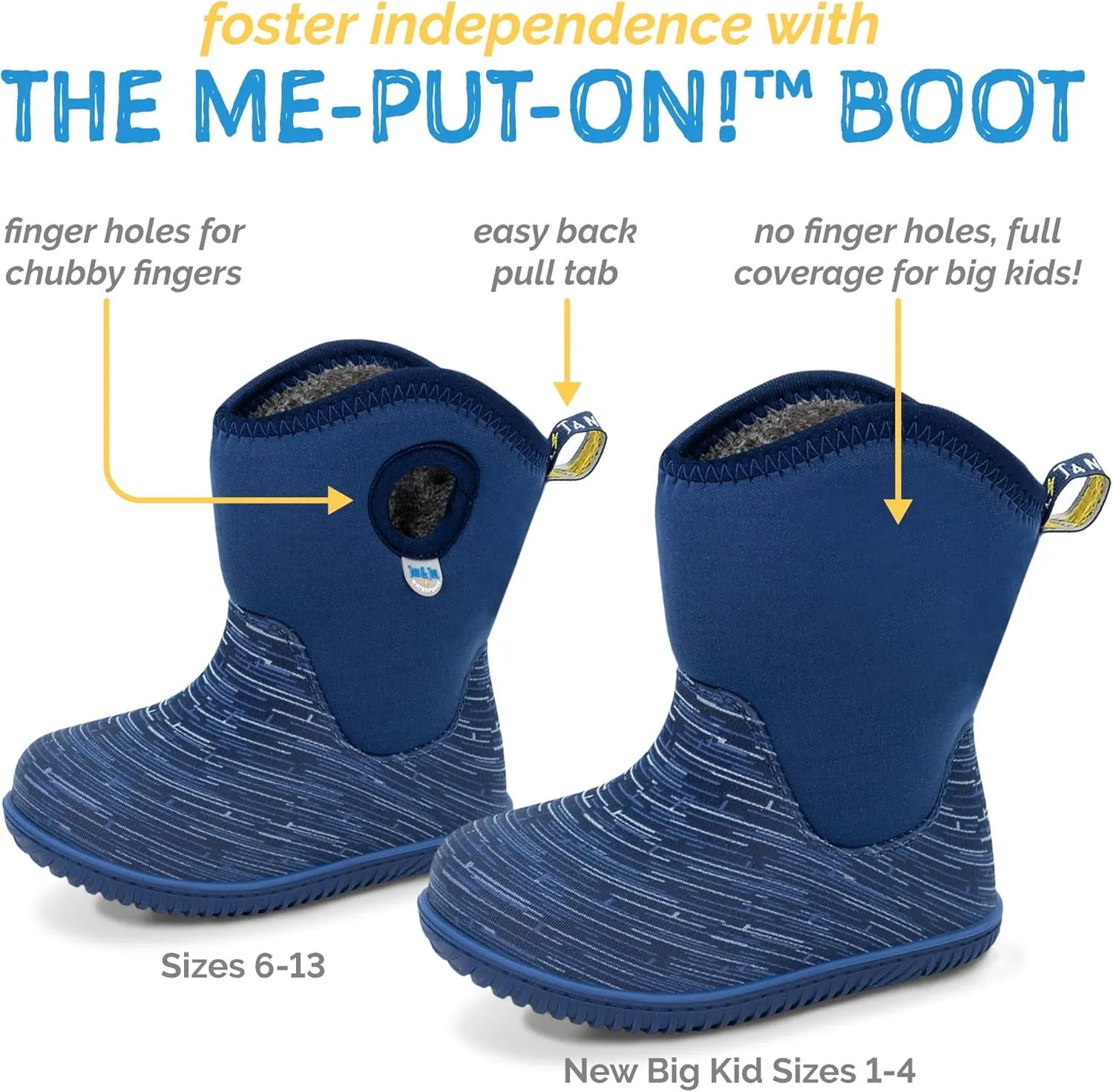 JAN & JUL Waterproof Insulated Winter Boots for Toddlers and Kids