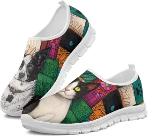 Jeiento Cute Dog Women's Casual Slip On Shoes Loafers Sneakers for Women