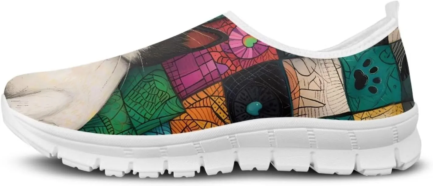 Jeiento Cute Dog Women's Casual Slip On Shoes Loafers Sneakers for Women