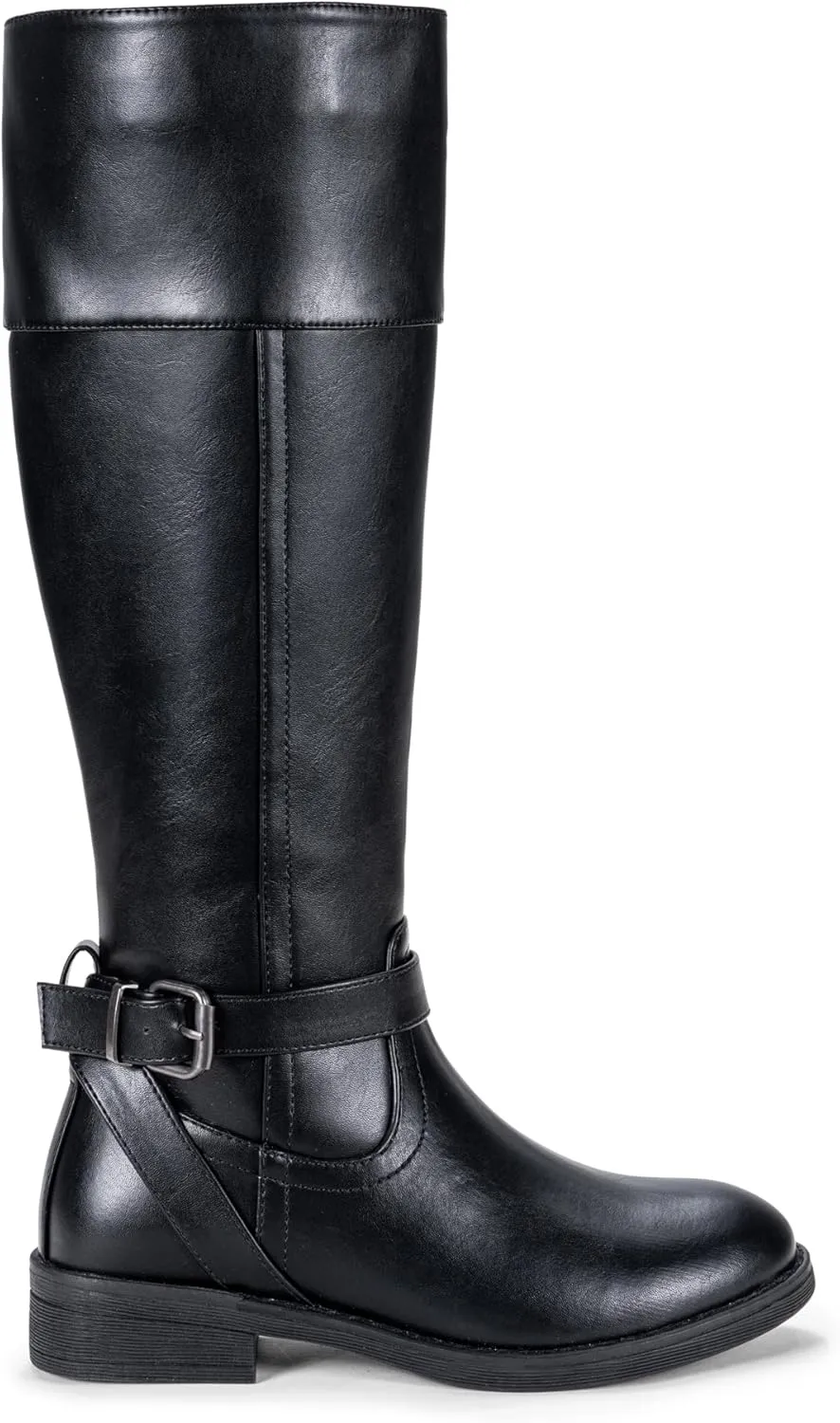 Jeossy Women's Knee High Riding Tall Boots, Comfortable with Metal Buckle and Zipper Boots with Wide Calf