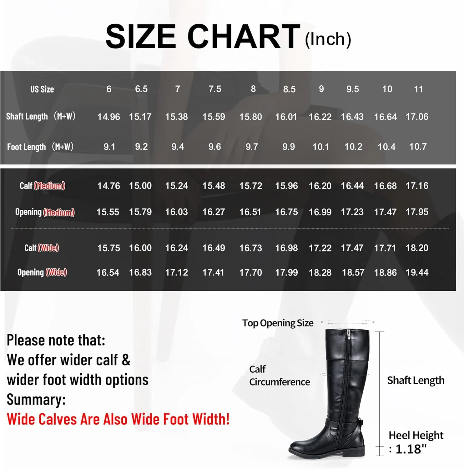 Jeossy Women's Knee High Riding Tall Boots, Comfortable with Metal Buckle and Zipper Boots with Wide Calf