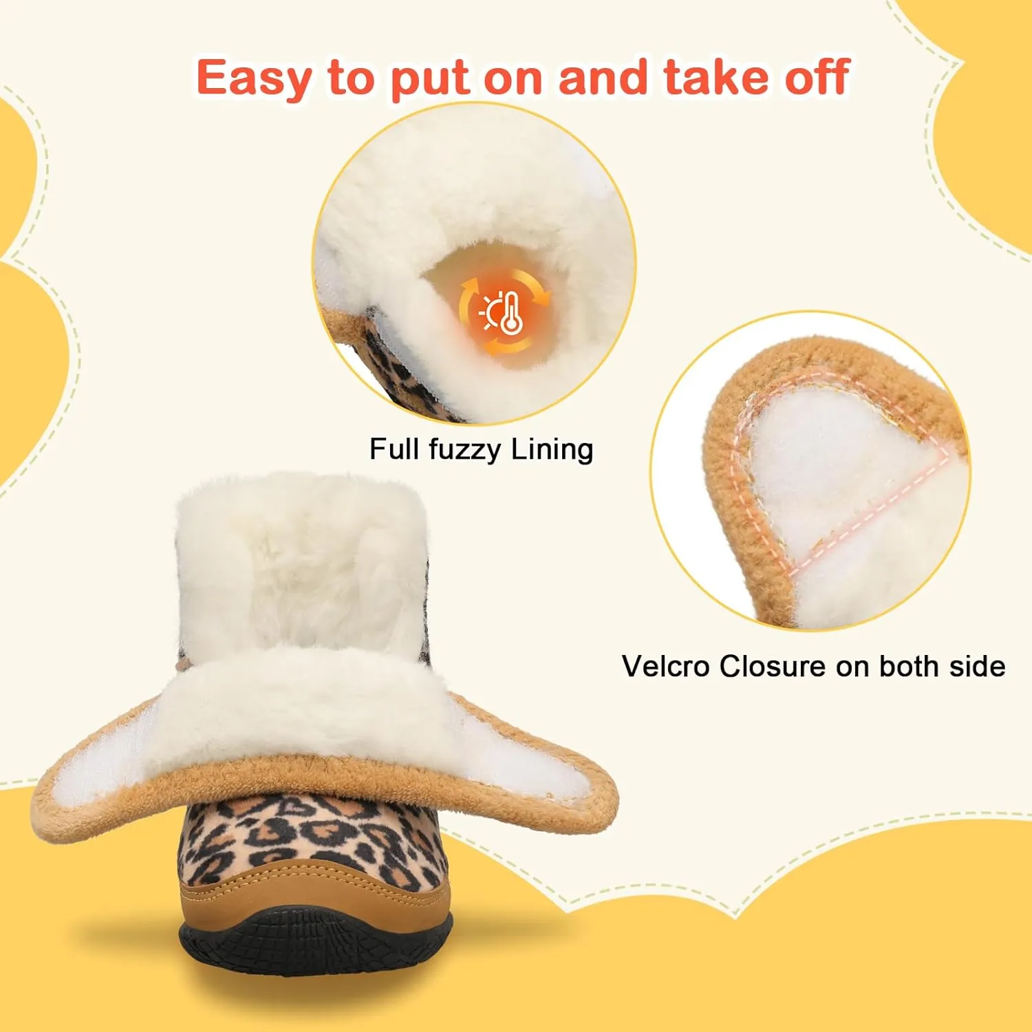 JIASUQI Baby Toddler Boots Warm Winter Boots Slippers for Toddler Boys Girls