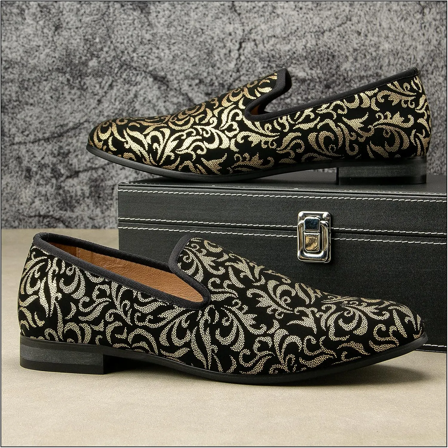 JITAI Men's Fashion Loafers Wedding Shoes Loafers for Men Party Shoes