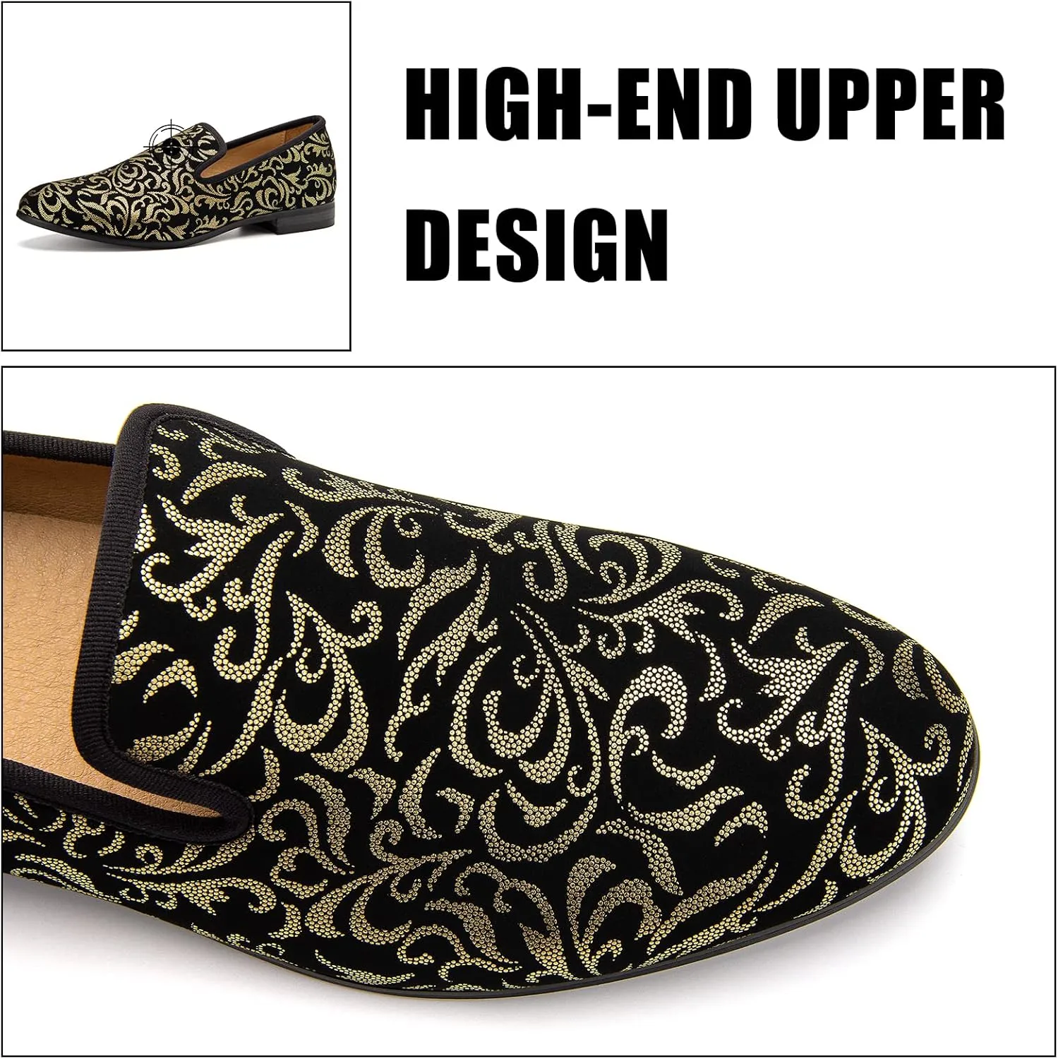 JITAI Men's Fashion Loafers Wedding Shoes Loafers for Men Party Shoes