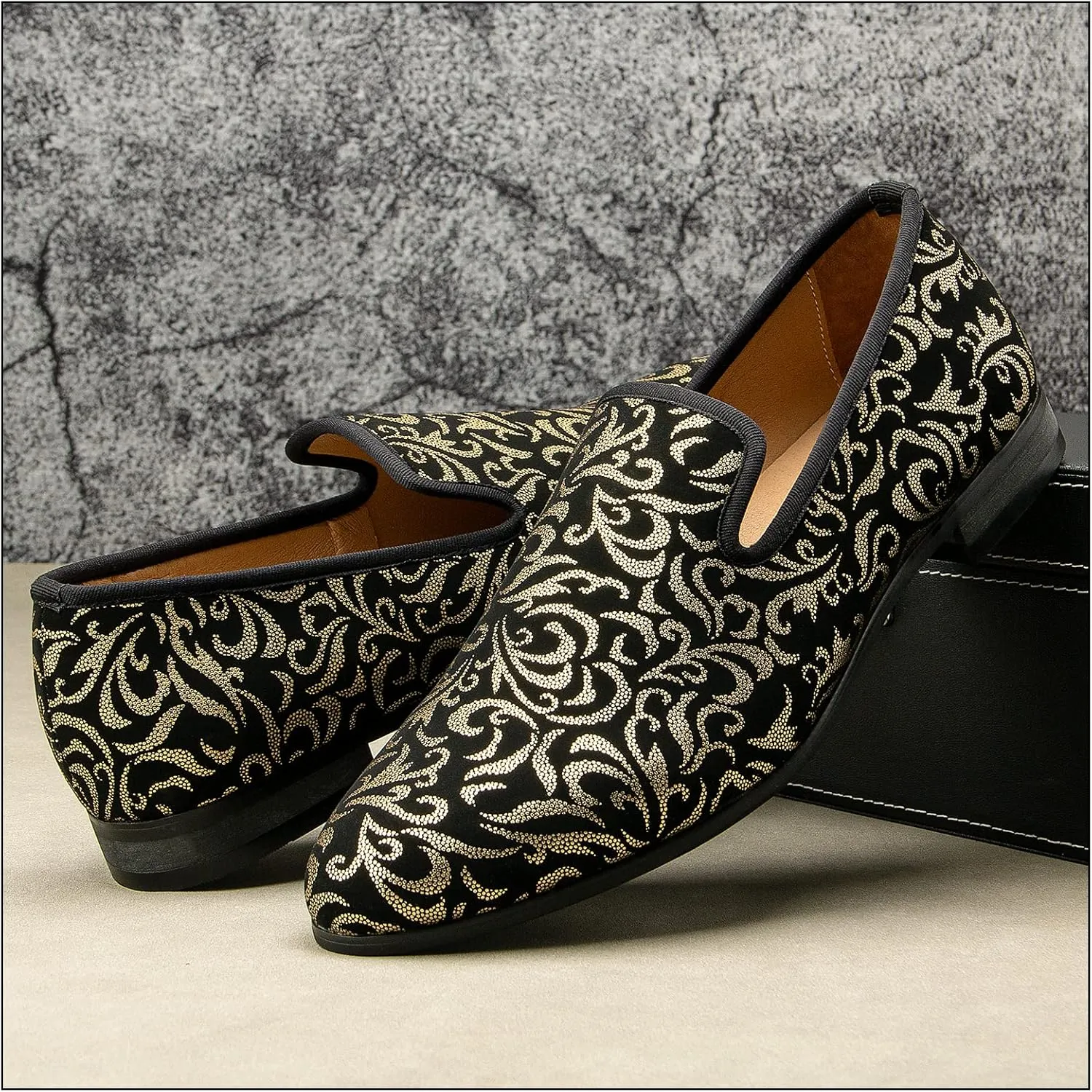 JITAI Men's Fashion Loafers Wedding Shoes Loafers for Men Party Shoes