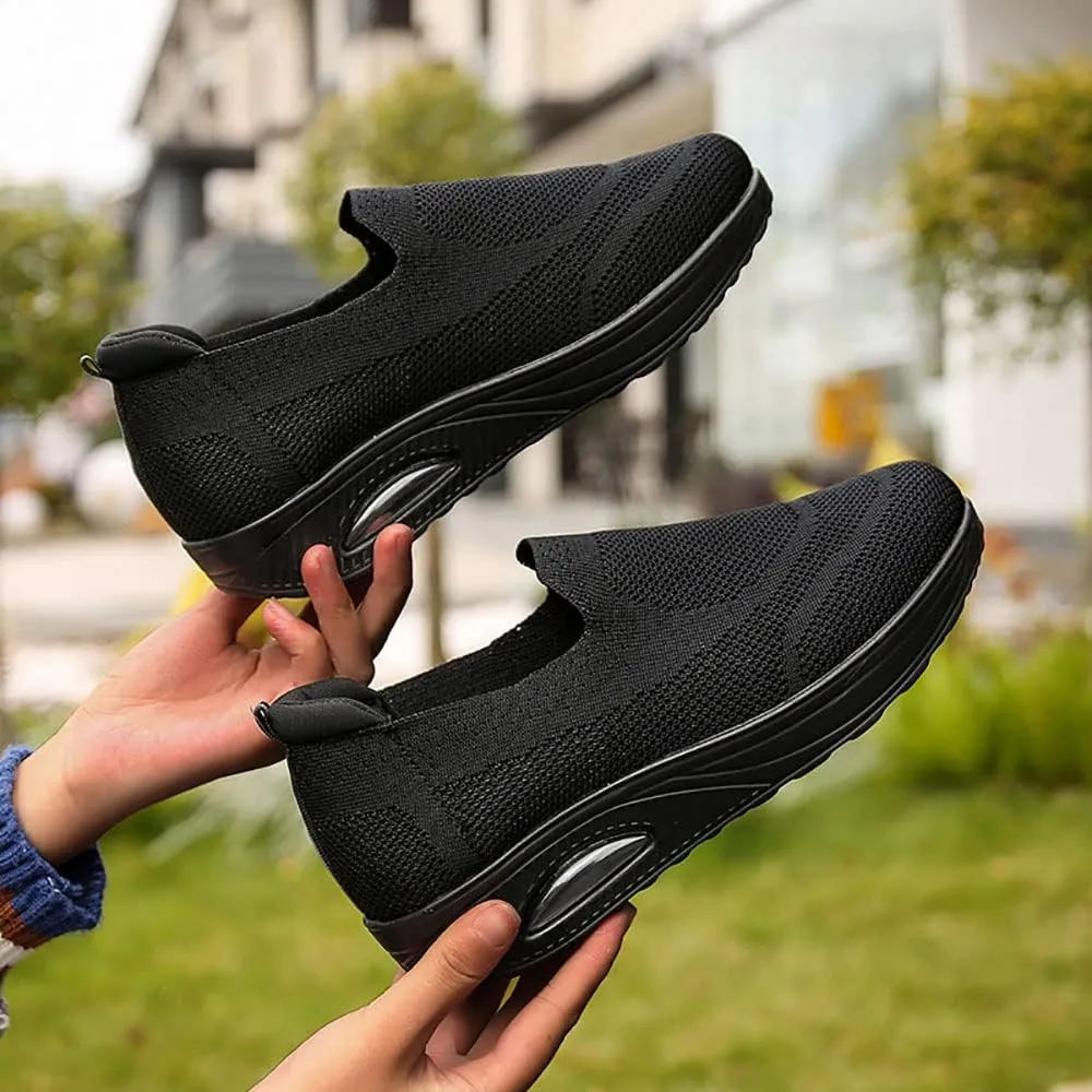 JITUUE Women's Walking Shoes Sock Sneakers Lightweight Comfortable Mesh Slip on Breathable Easy Shoes Platform Loafers