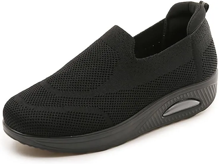 JITUUE Women's Walking Shoes Sock Sneakers Lightweight Comfortable Mesh Slip on Breathable Easy Shoes Platform Loafers