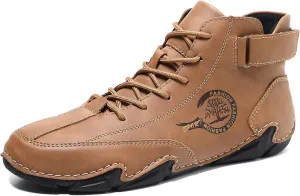 JiuQing Men's Chukka Boots Barefoot Flat Outdoor Walking Winter Booties Casual Loafers