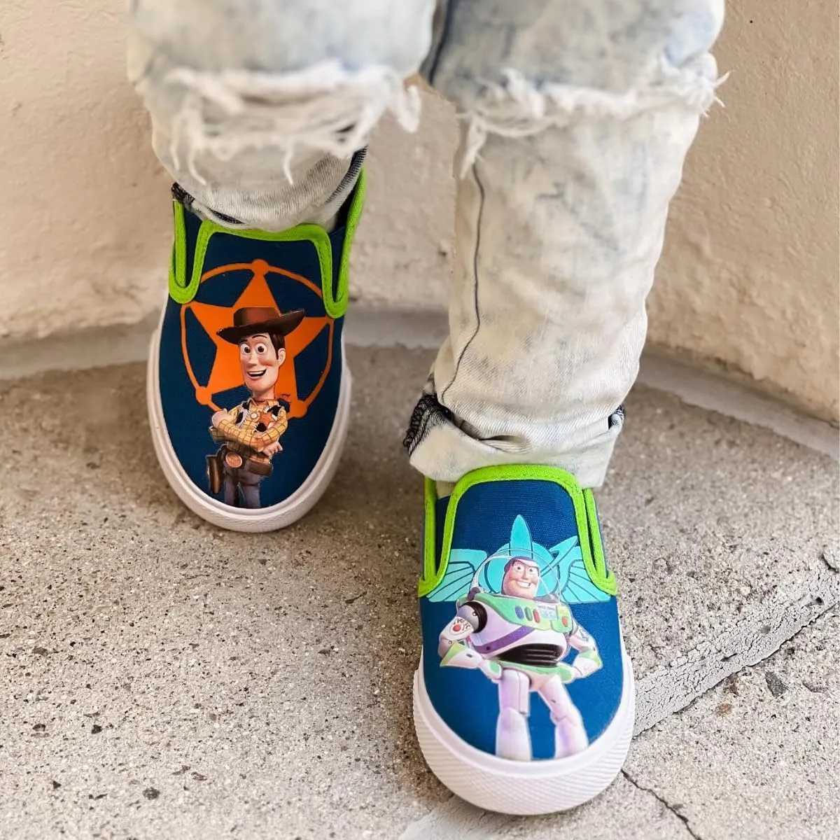 Josmo Kids Favorite Cartoon Characters Low top Slip-On Shoes - Casual Fashion Lowtop Canvas Sneakers for Boys (Sizes: 5-10 Toddlers / 11-13 Little Kid / 1-4 Big Kid)