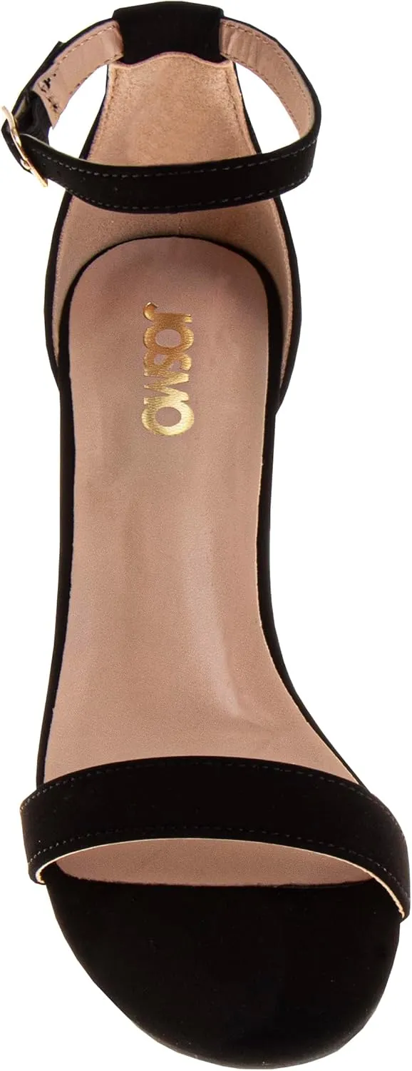 Josmo Women’s Platform Heels Open Toe Chunky Heels Comfy Block Heeled Sandals - Strappy 3.5 Inch Heels Comfy Dress High Heels